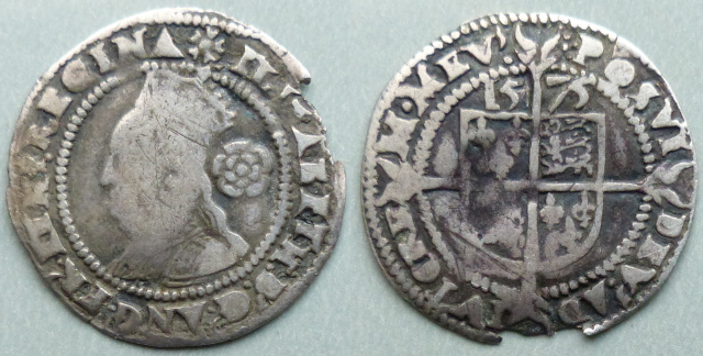 Elizabeth I 1575 threepence